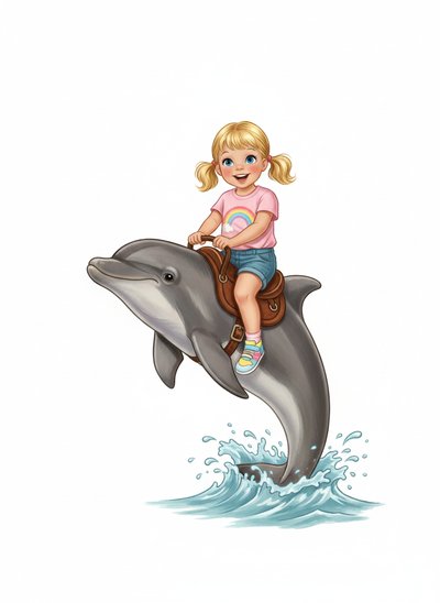 Ashley's Dolphin Adventures 🌊 - Vintage Storybook