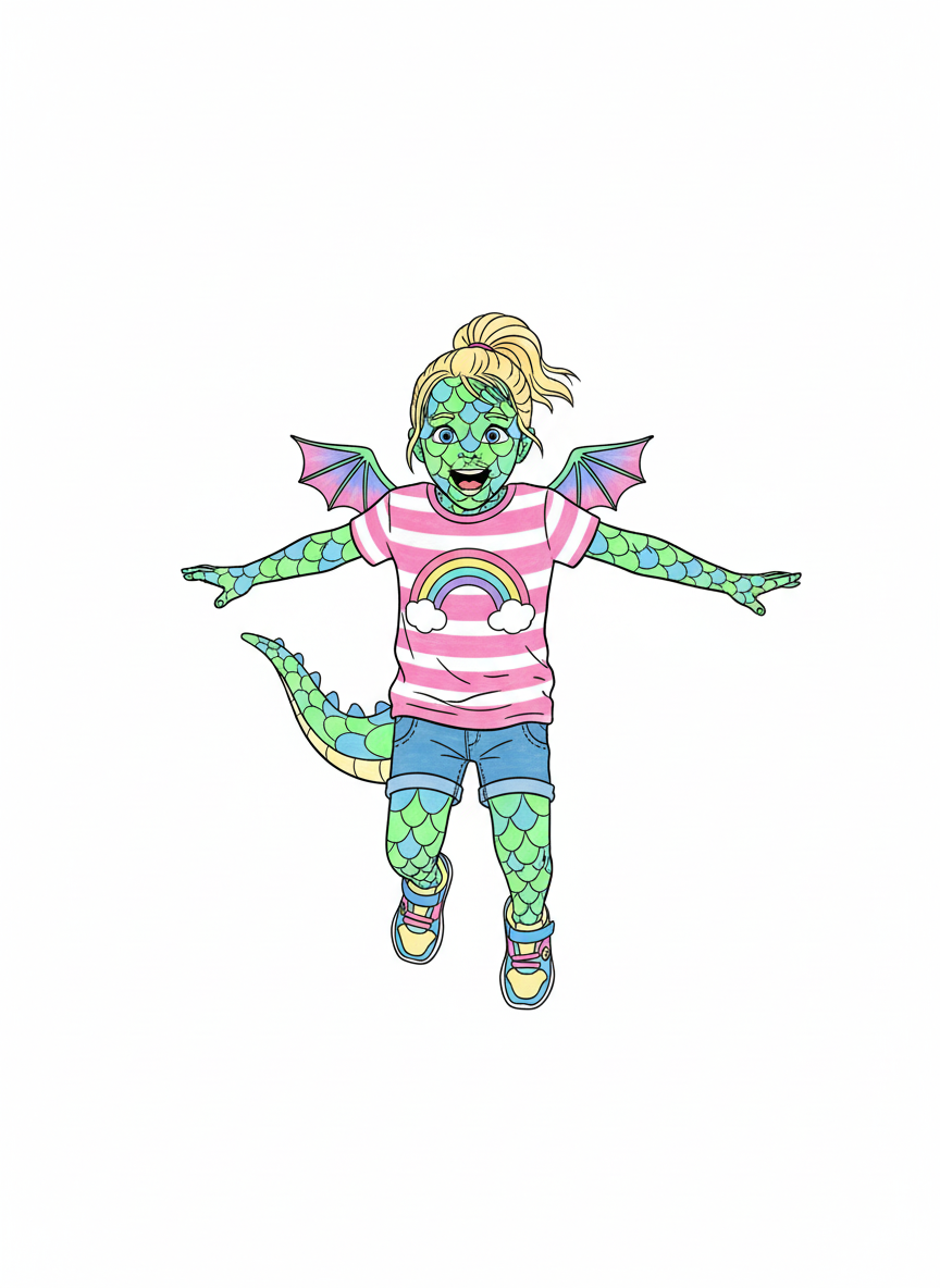 Ashley the Dragon - Classic Coloring Book