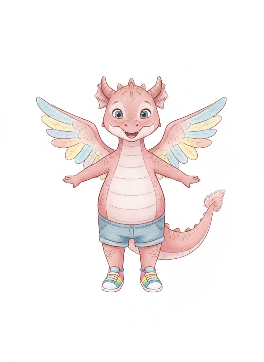 Ashley the Dragon - Gentle Pencil