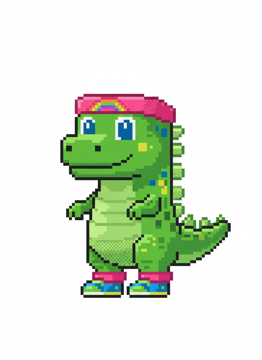 Ashley's Dino Roar - Pixel Art
