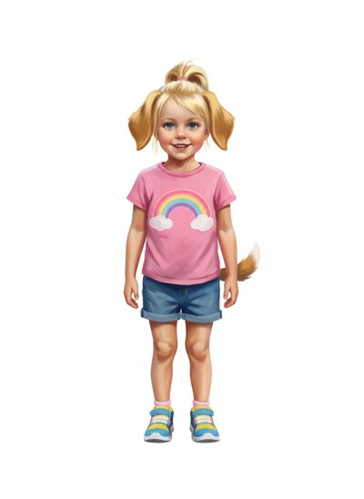 My Girl's Doggy Delights 🐶 - Impressionist Painting