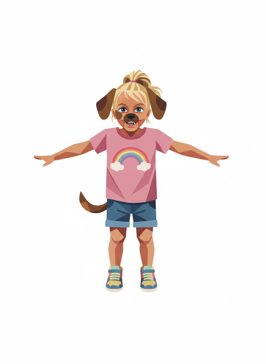 Ashley the Pup - Cubist Painting