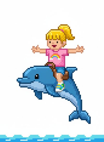 Ashley's Dolphin Adventures 🌊 - Pixel Art