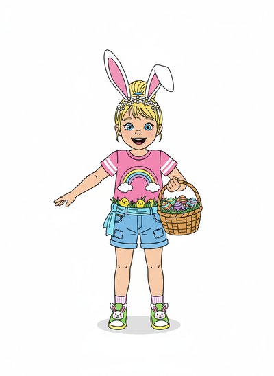 Ashley's Bunny Adventure 🐰 - Classic Coloring Book