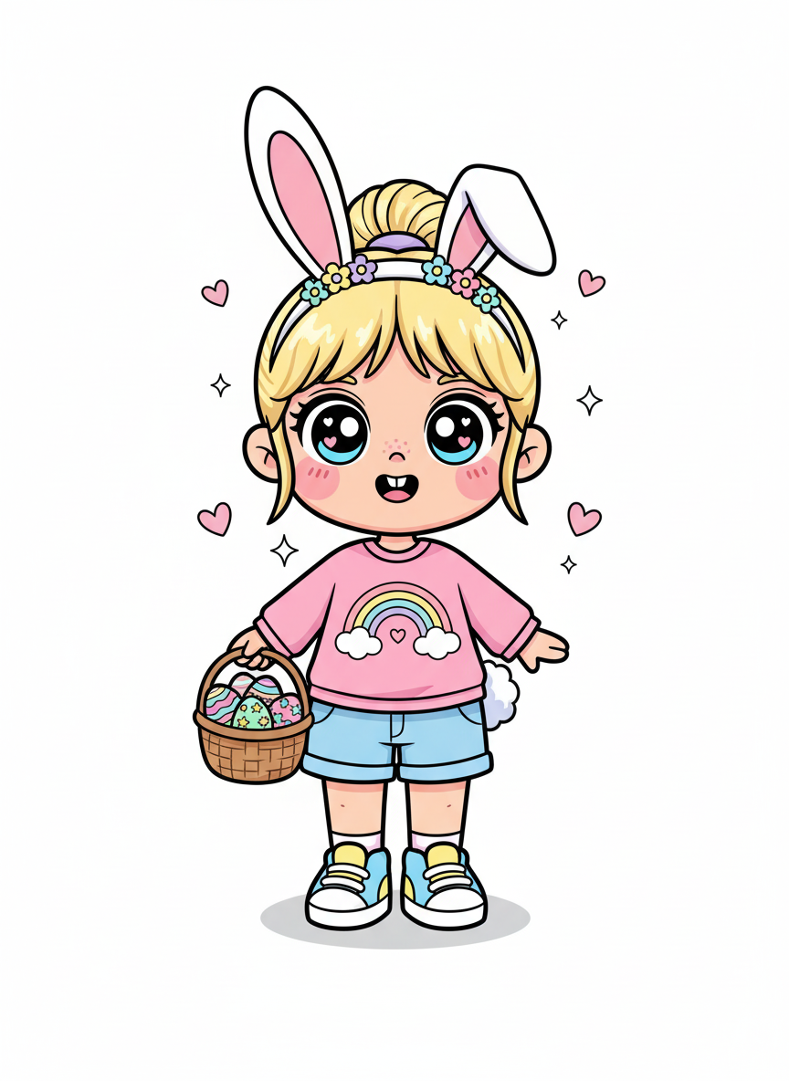 Ashley the Hoppy Bunny - Kawaii Cute