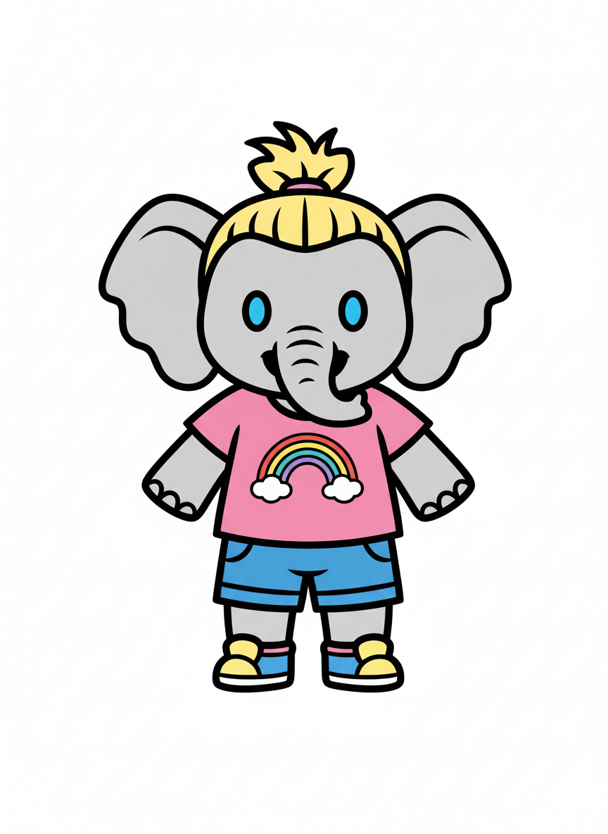 Ashley the Elephant - Preschool Simple