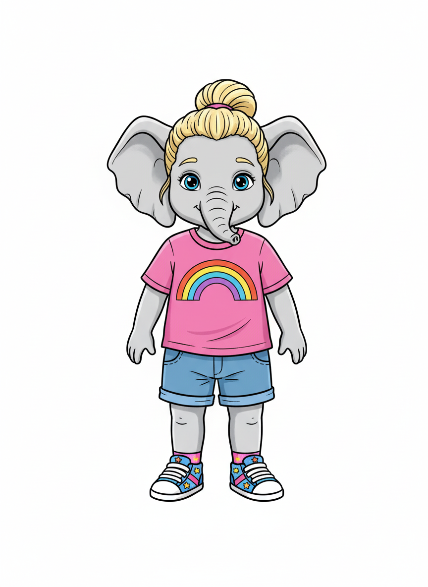 Ashley the Elephant - Classic Coloring Book