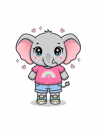 My Girl's Elephant Adventure 🐘 - Kawaii Cute