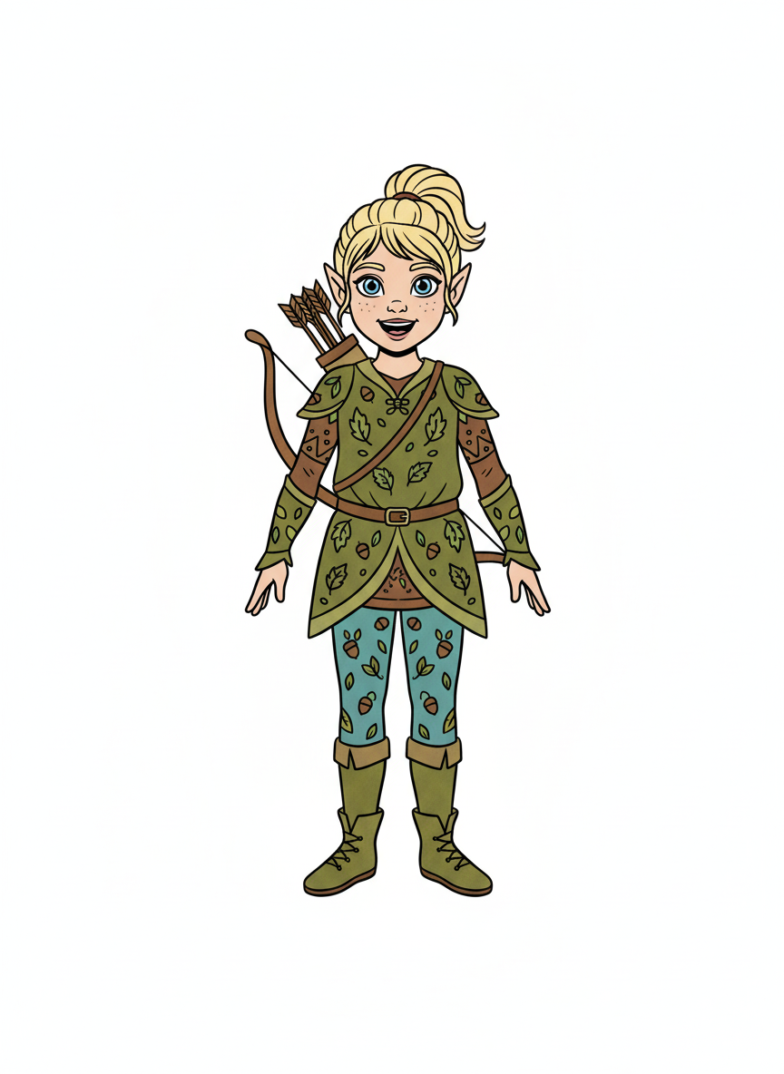 Ashley the Enchanted Elf - Classic Coloring Book