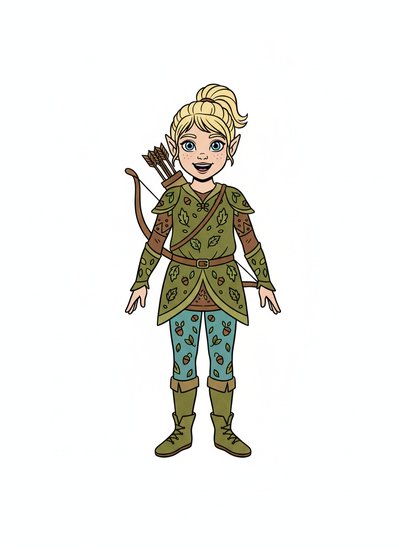 My Girl's Elf Adventure 🌿 - Classic Coloring Book