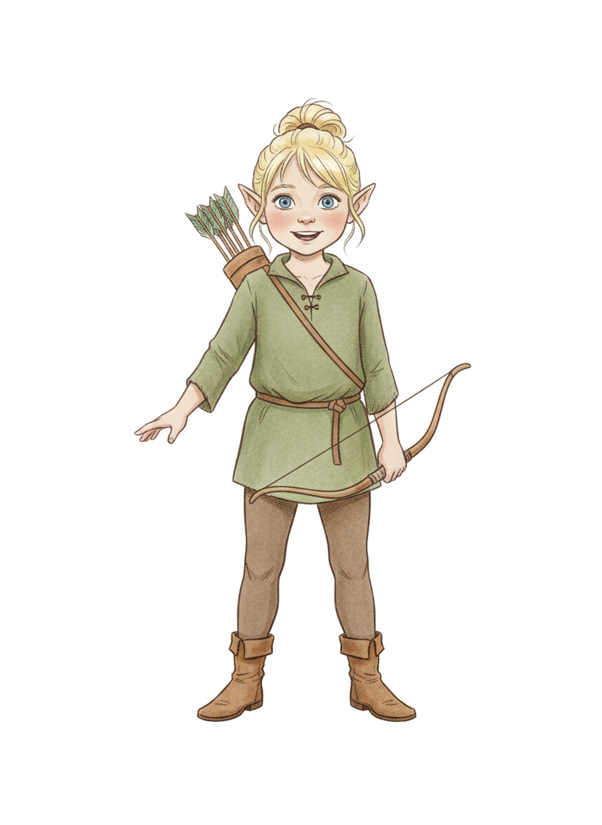 Ashley the Enchanted Elf - Gentle Pencil
