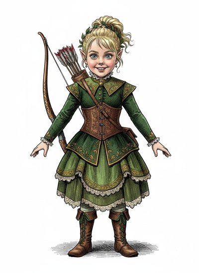 My Girl's Elf Adventure 🌿 - Victorian Illustration