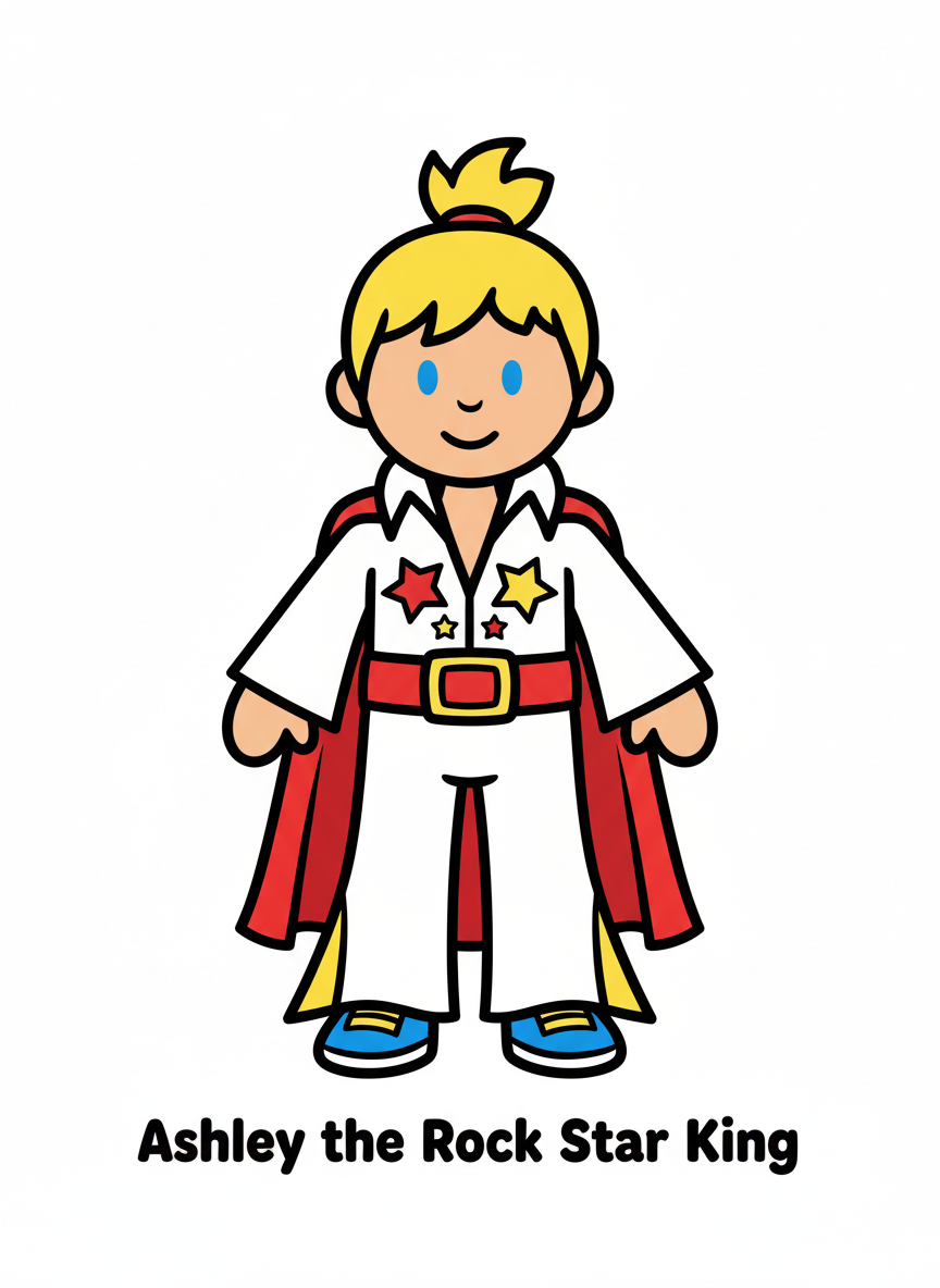 Ashley the Rock Star King - Preschool Simple