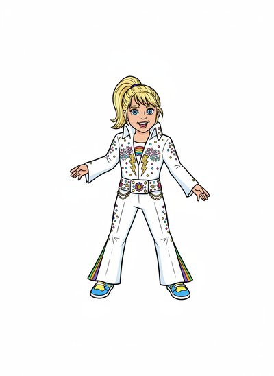 My Girl's Rockin' Elvis 🎸 - Classic Coloring Book