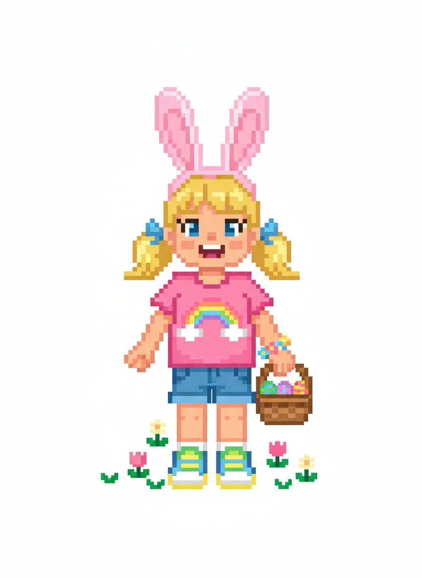 Ashley the Hoppy Bunny - Pixel Art