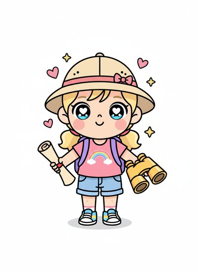 Ashley's Adventure Awaits 🌍 - Kawaii Cute