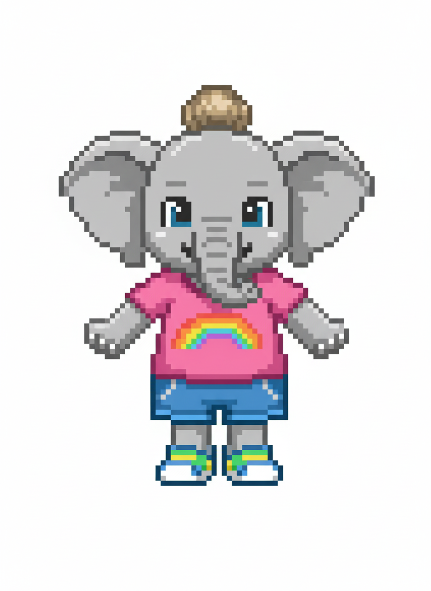 Ashley the Elephant - Pixel Art
