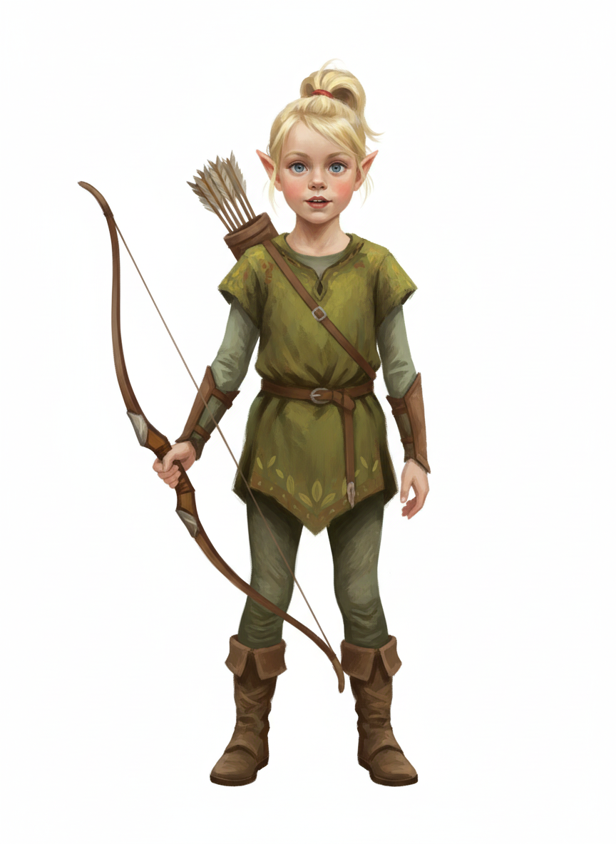 Ashley the Enchanted Elf - Impressionist Painting