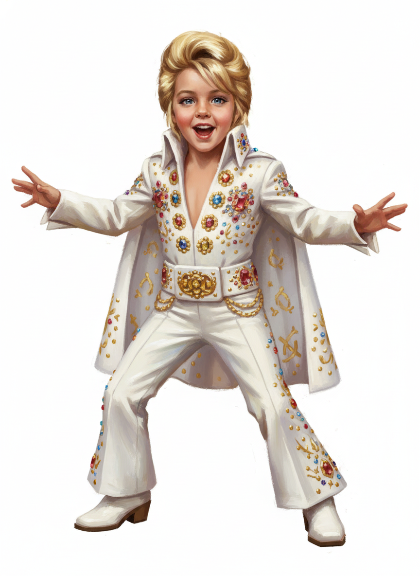 Ashley the Rock Star King - Impressionist Painting