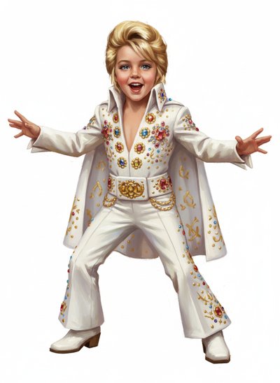 My Girl's Rockin' Elvis 🎸 - Impressionist Painting