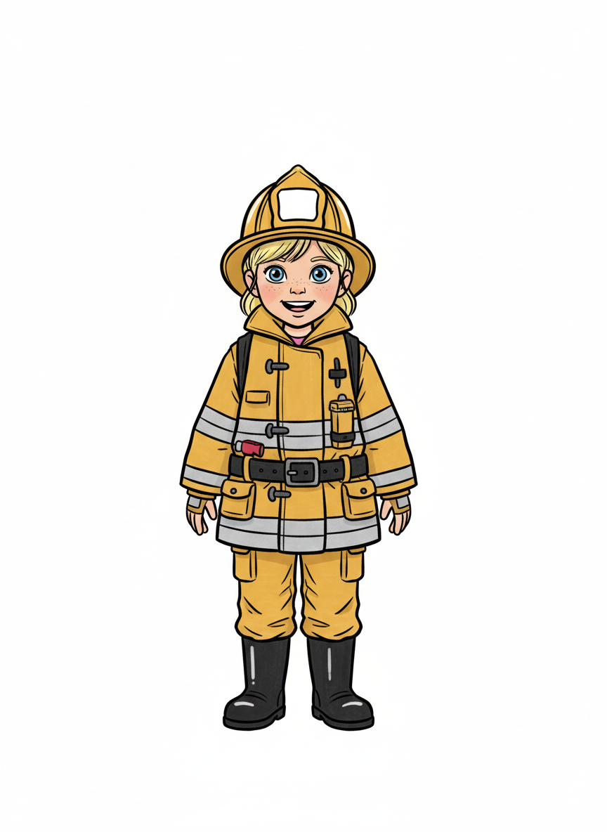 Firefighter Ashley - Classic Coloring Book