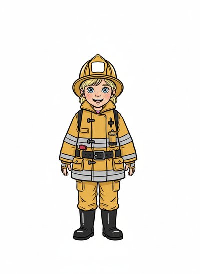 Ashley's Firefighter Adventure 🚒 - Classic Coloring Book