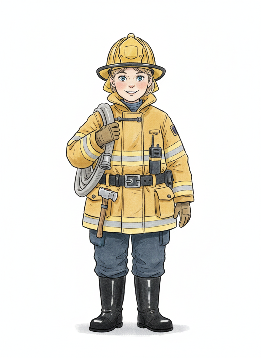 Firefighter Ashley - Gentle Pencil