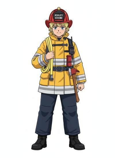 Ashley's Firefighter Adventure 🚒 - Classic Anime