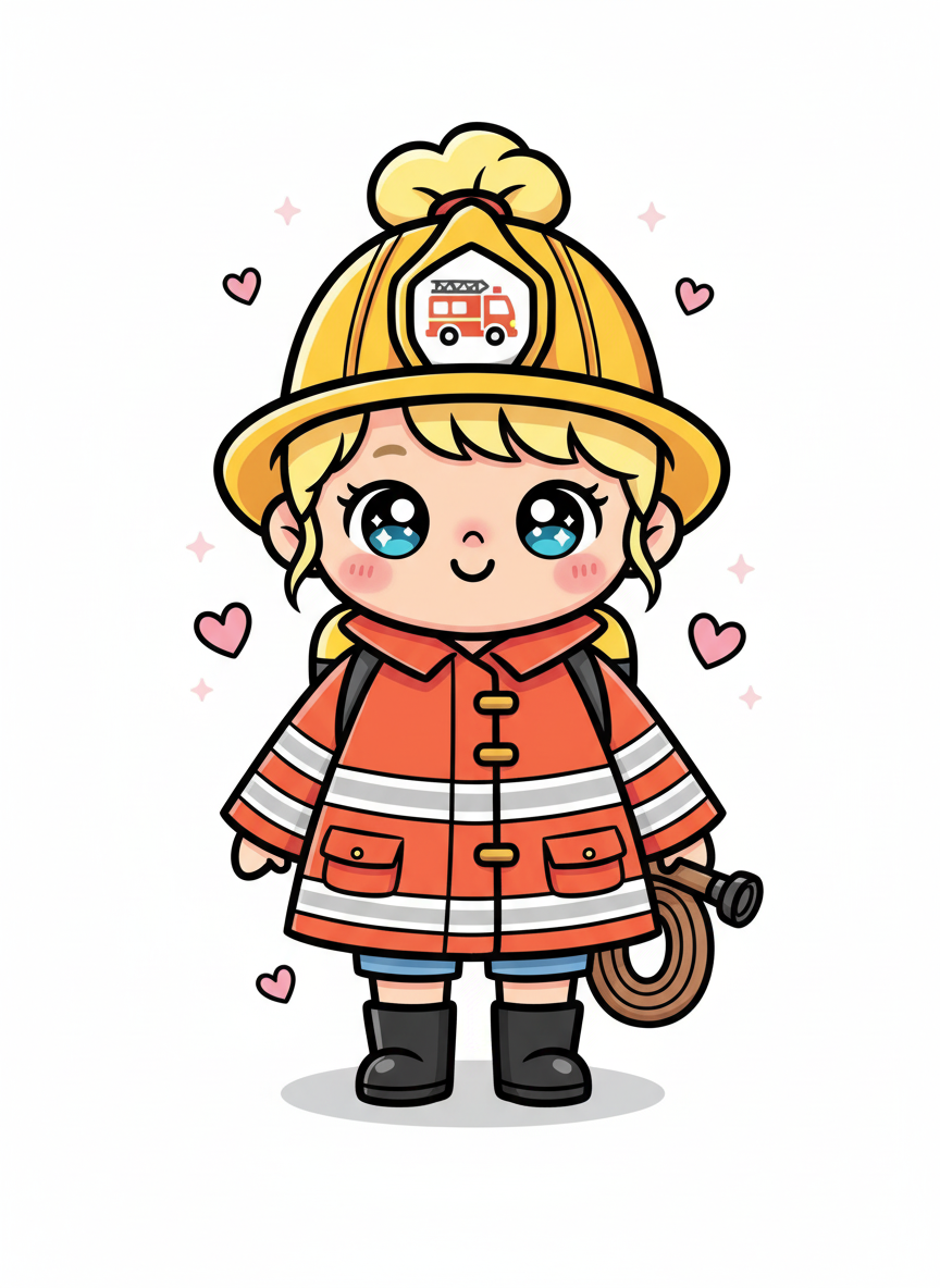 Firefighter Ashley - Kawaii Cute