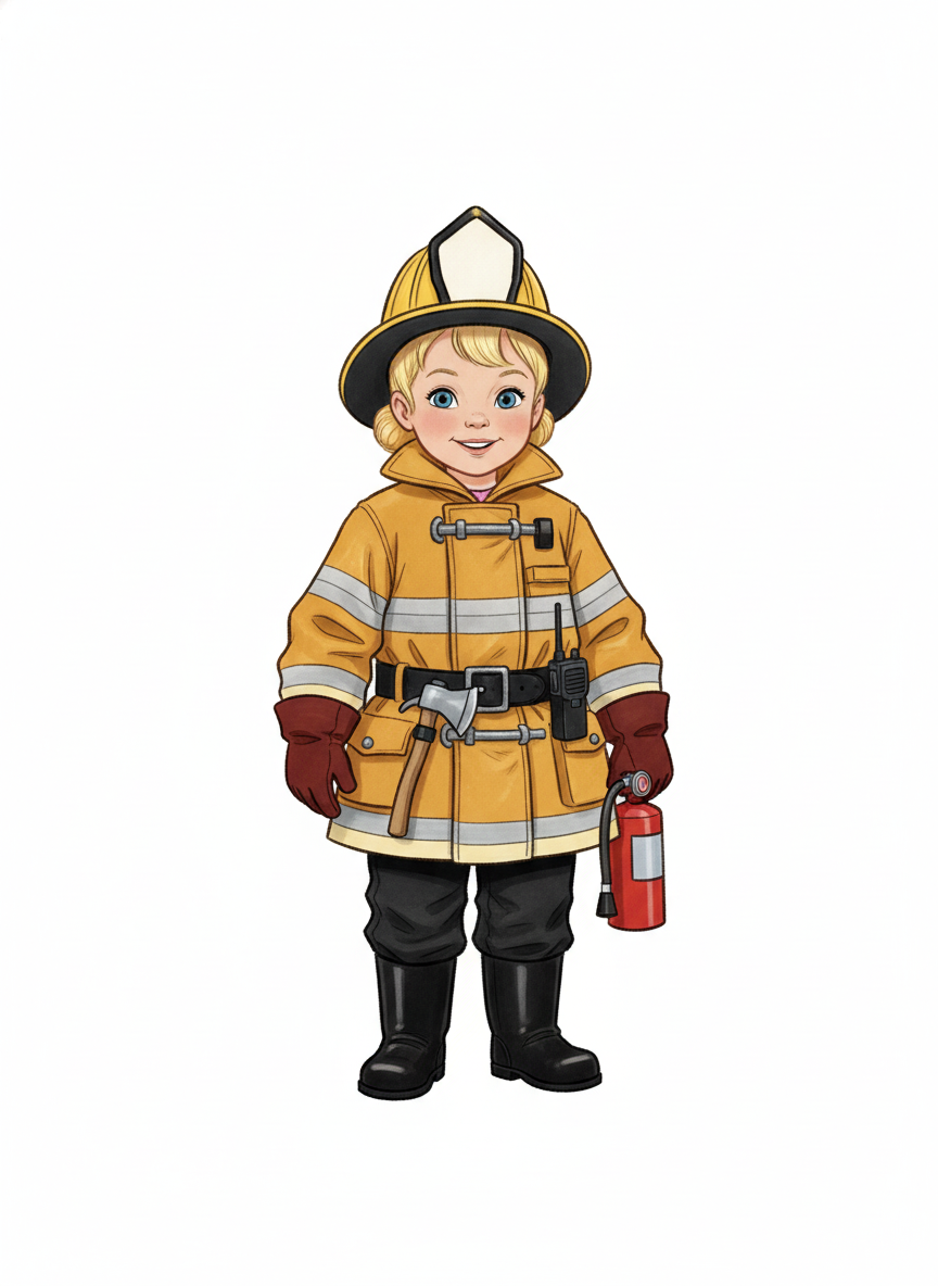 Firefighter Ashley - Vintage Storybook