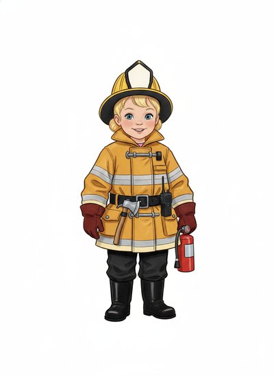 Ashley's Firefighter Adventure 🚒 - Vintage Storybook