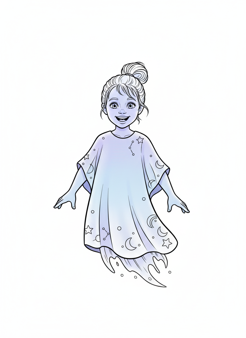 Ashley the Friendly Phantom - Classic Coloring Book