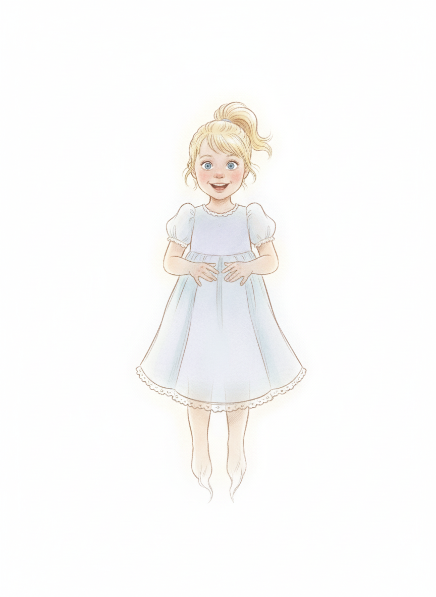 Ashley the Friendly Phantom - Gentle Pencil