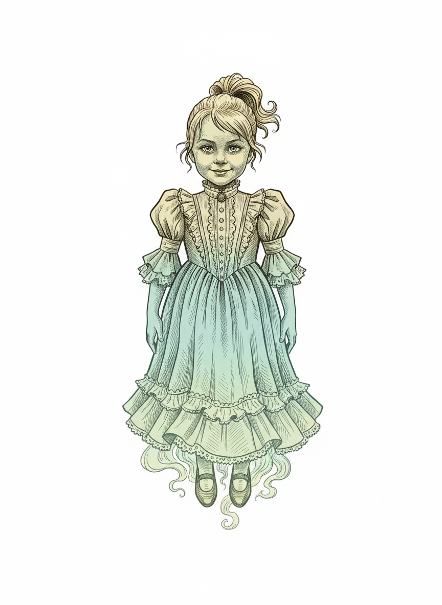 Ashley the Friendly Phantom - Victorian Illustration