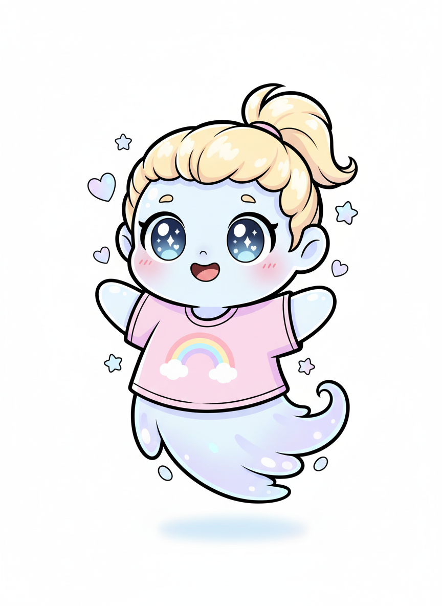 Ashley the Friendly Phantom - Kawaii Cute