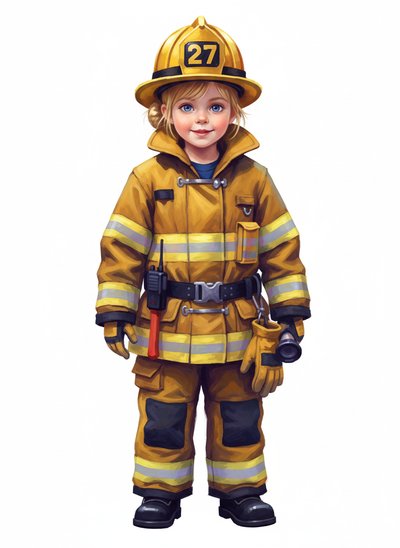 Ashley's Firefighter Adventure 🚒 - Impressionist Painting