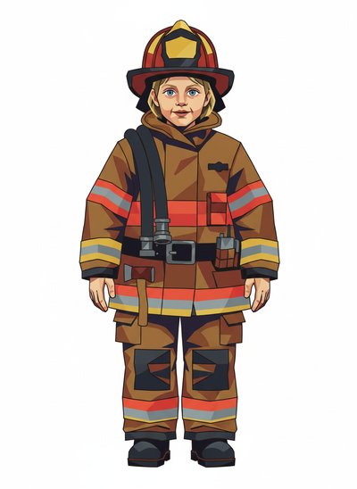 Ashley's Firefighter Adventure 🚒 - Cubist Painting