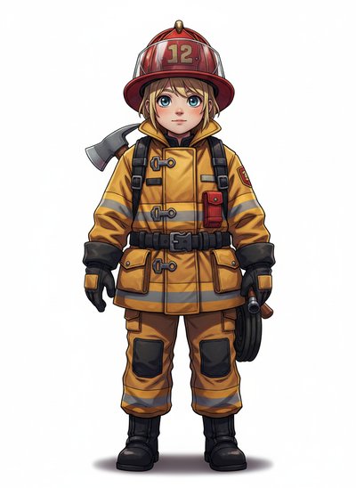 Ashley's Firefighter Adventure 🚒 - Webtoon Anime
