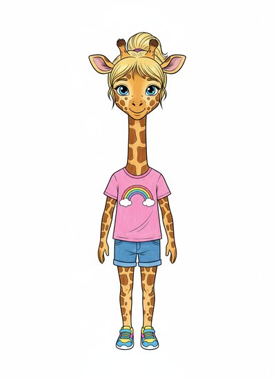 Ashley's Giraffe Adventure 🦒 - Classic Coloring Book