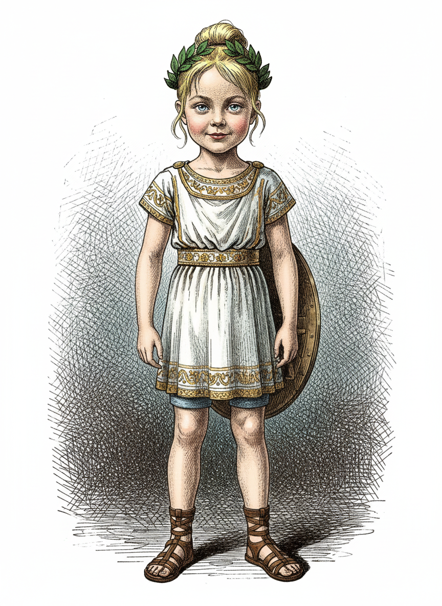 Ashley the Bold Olympian - Victorian Illustration
