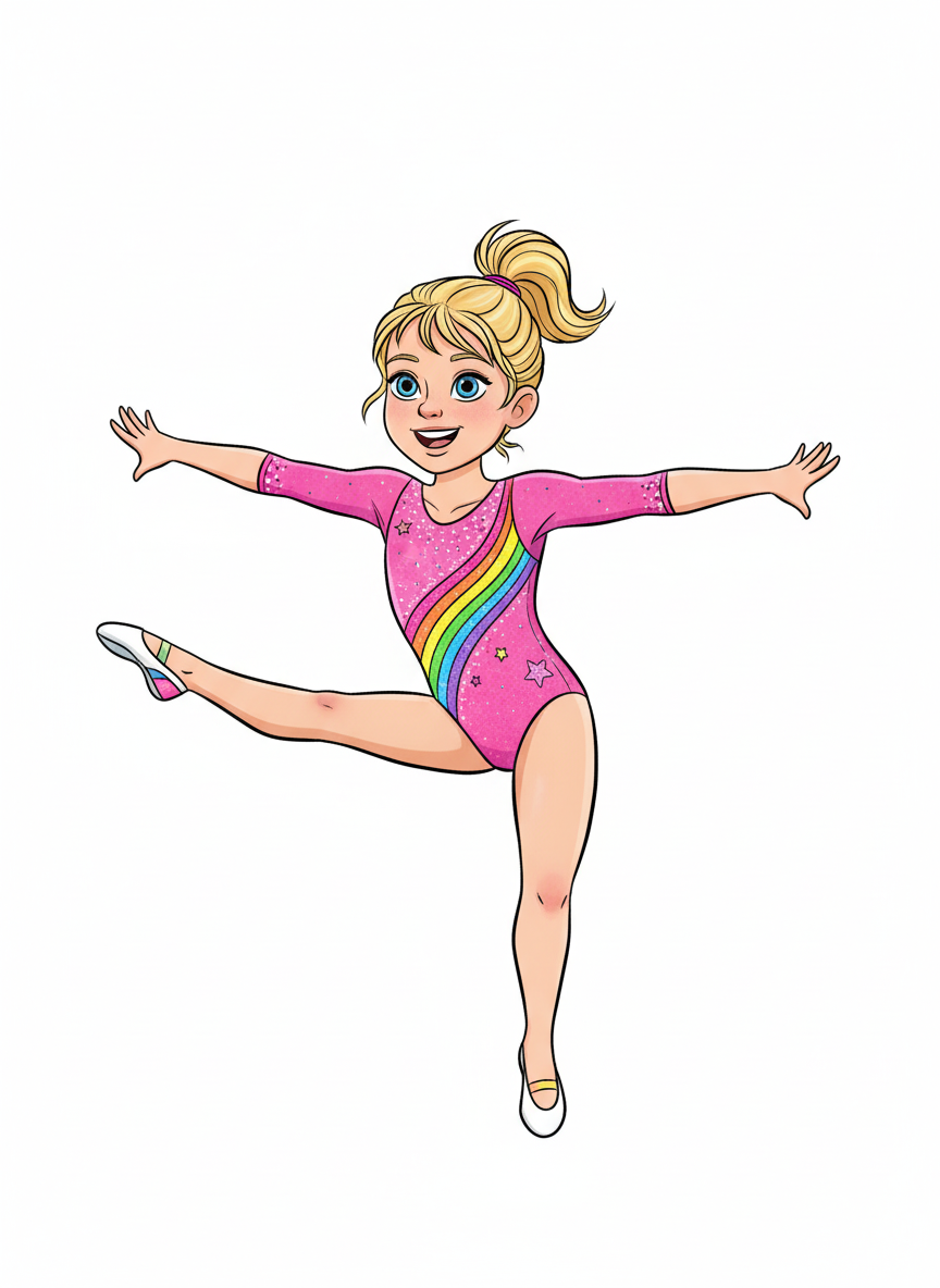 Ashley the Acrobatic - Classic Coloring Book