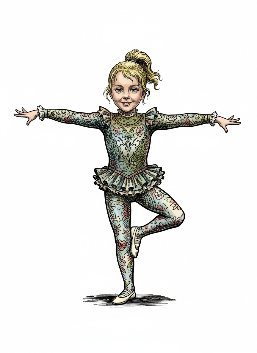 Ashley the Acrobatic - Victorian Illustration