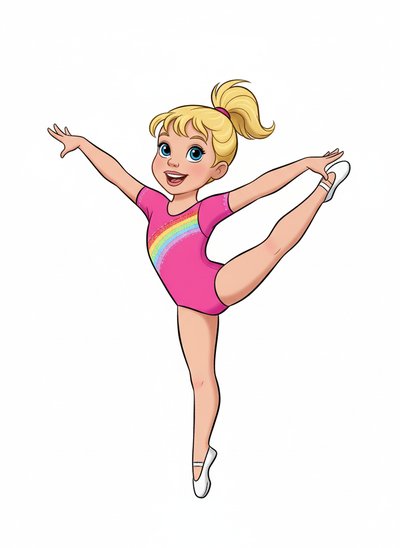 Ashley's Gymnast Giggles 🤸‍♀️ - Golden Age Animation