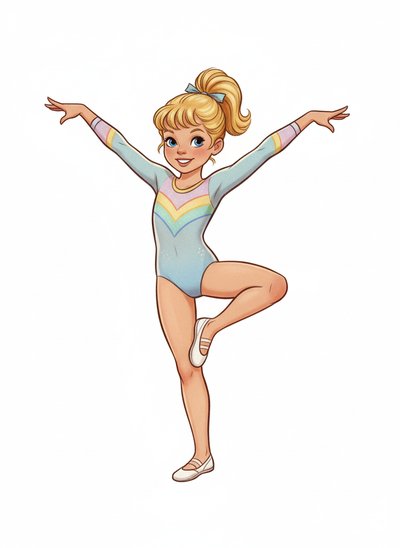 Ashley's Gymnast Giggles 🤸‍♀️ - Vintage Storybook
