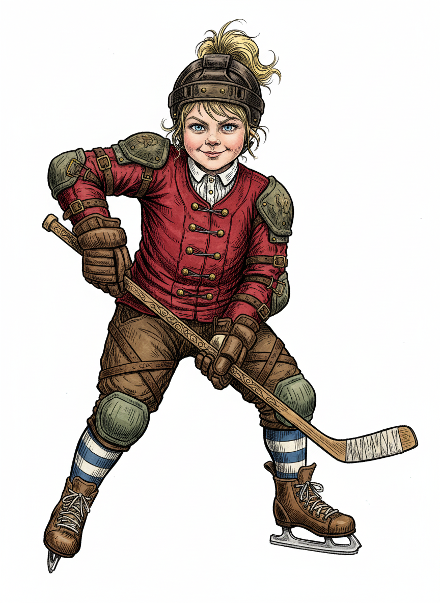 Ashley the Puck Star - Victorian Illustration