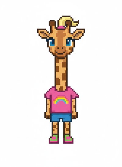Ashley's Giraffe Adventure 🦒 - Pixel Art