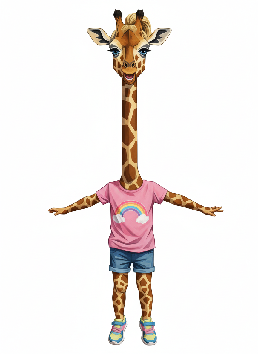 Giraffley Ash - Cubist Painting