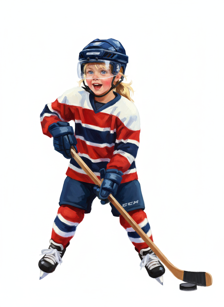 Ashley the Puck Star - Impressionist Painting