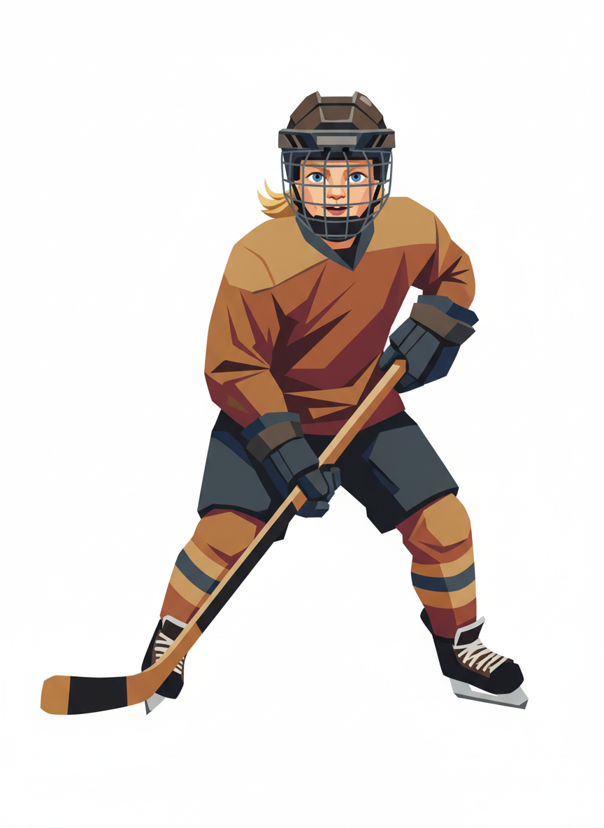 Ashley the Puck Star - Cubist Painting