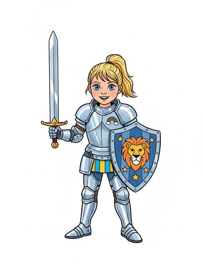 Ashley's Knightly Adventure 🌟 - Classic Coloring Book